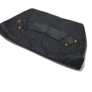 Shana Luther clutch black bag SML hand made in Brooklyn NYC fabric purse